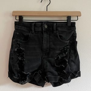 American Eagle Black Denim Shorts